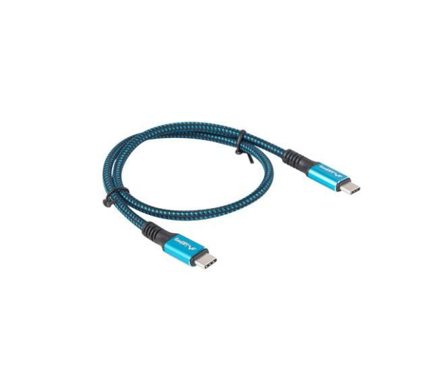 LANBERG Kabel USB-C M/M USB4 1.2m 100W 8K 60HZ czarno-niebieski CA-CMCM-45CU-0012-BK - 1086475 - zdjęcie 4